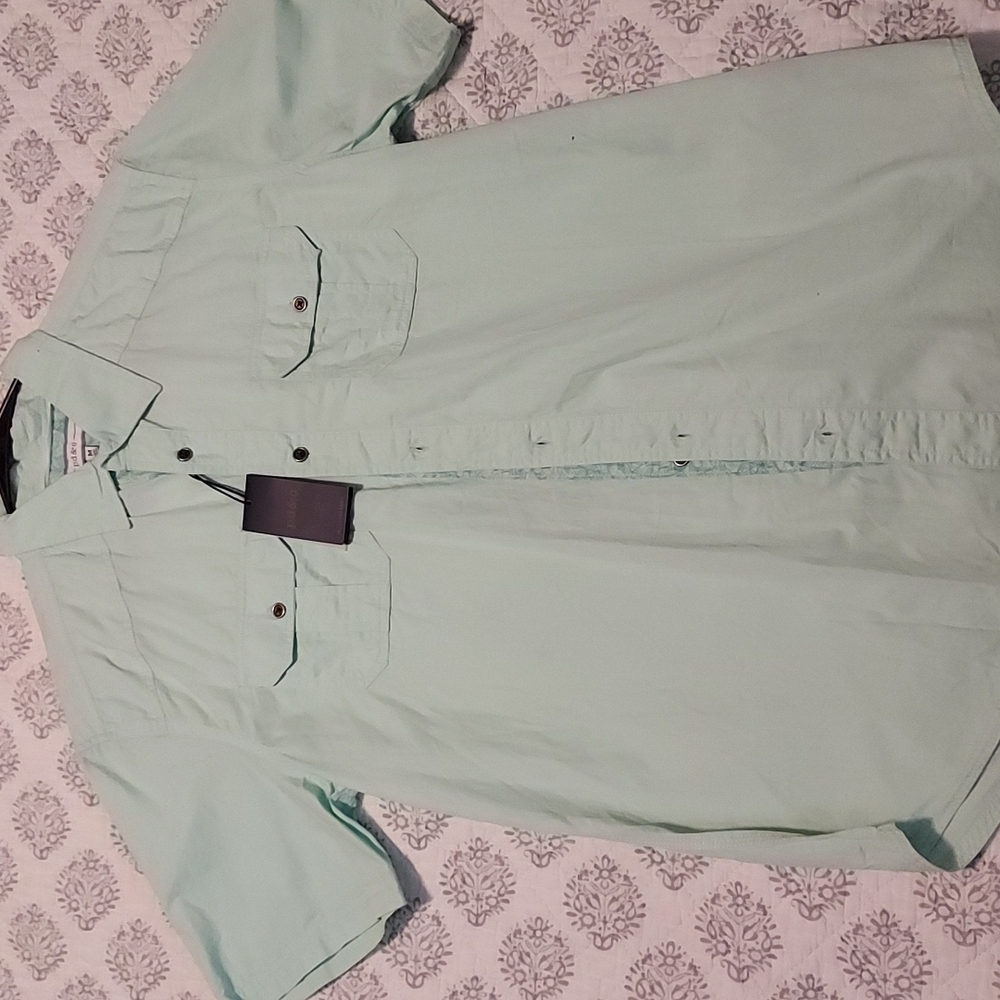 pd&c Blue Button Down M Shirt with small stain